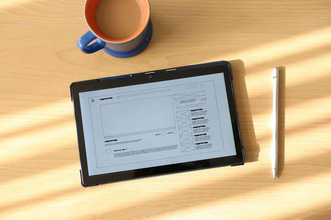 Professional meeting in a café with a laptop showcasing an SEO strategy. Ideal for business concepts.